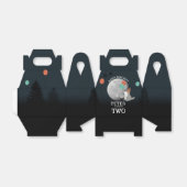 Cute Wolf Pack Woodland Moon Howling Birthday フェイバーボックス (折り畳みなし)