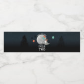 Cute Wolf Pack Woodland Moon Howling Birthday ペットボトルラベル (シングルラベル)