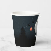 Cute Wolf Pack Woodland Moon Howling Birthday 紙コップ (正面)
