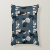 Cute Wolf Pack Woodland Night Baby Nursery アクセントクッション (正面(垂直))