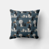 Cute Wolf Pack Woodland Night Baby Nursery クッション (裏面)