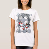 cute women's t-shirt with print tシャツ (正面)