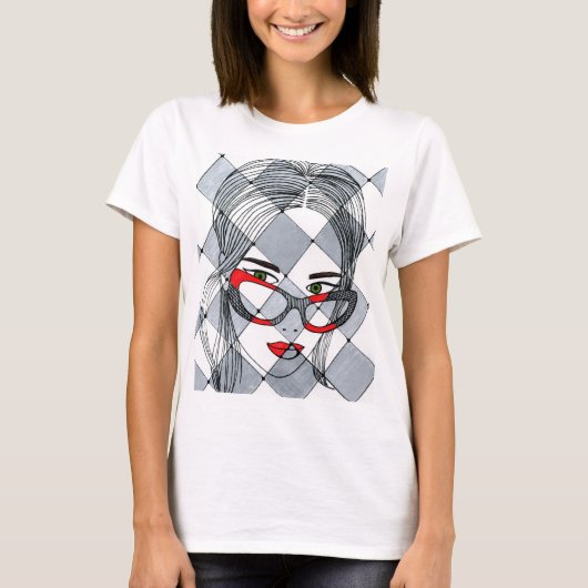 cute women's t-shirt with print tシャツ (正面)