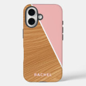 Cute Wood and Pink Personalized  Case-Mate iPhoneケース (裏面)