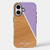 Cute Wood and Purple Personalized  Case-Mate iPhoneケース (裏面)