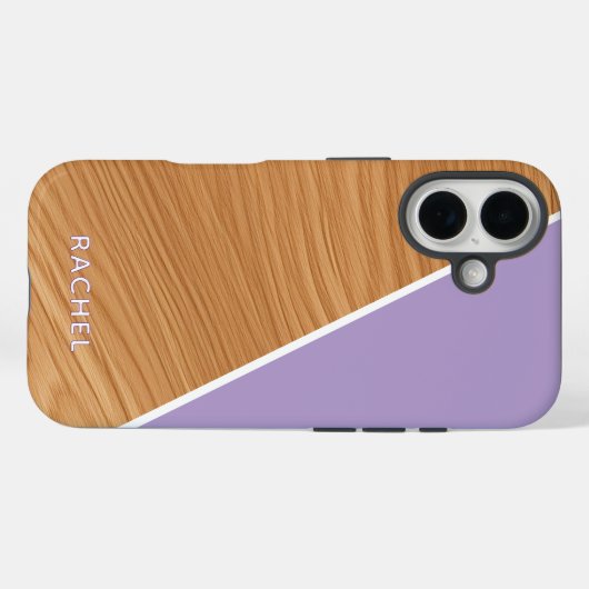 Cute Wood and Purple Personalized  Case-Mate iPhoneケース (裏面 (横))