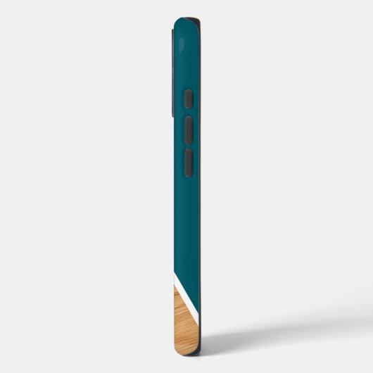 Cute Wood and Teal Personalized  Case-Mate iPhoneケース (裏面 / 左)