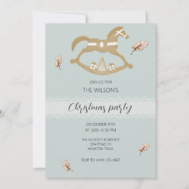 Cute Wooden Rocking Horse 招待状