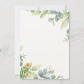 Cute Woodland animal baby shower 招待状 (裏面)