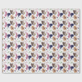 Cute Woodland Animal Band Musical Instruments ラッピングペーパー (フラット)