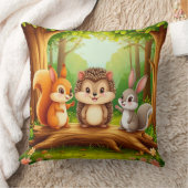 Cute Woodland Animal Friends クッション (ブランケット)