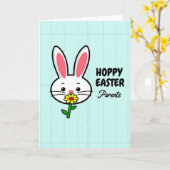 Cute Woodland Animal Holiday Card カード (黄色い花)