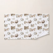 Cute Woodland Animal Watercolour バスタオルセット (ハンドタオル)