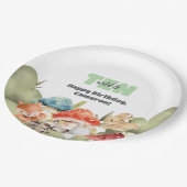 Cute Woodland Animals 10th Birthday Party ペーパープレート (アングル)