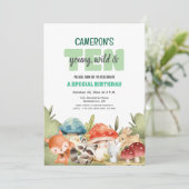 Cute Woodland Animals 10th Birthday Party  招待状 (スタンド正面)