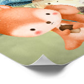 Cute Woodland Animals 10th Birthday Party Welcome ポスター (角)