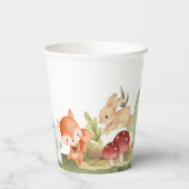 Cute Woodland Animals 1st Birthday Party 紙コップ (裏面)