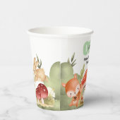 Cute Woodland Animals 1st Birthday Party 紙コップ (右)