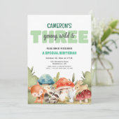 Cute Woodland Animals 3rd Birthday Party  招待状 (スタンド正面)