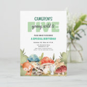 Cute Woodland Animals 5th Birthday Party  招待状 (スタンド正面)