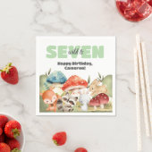 Cute Woodland Animals 7th Birthday Party スタンダードカクテルナプキン (インサイチュ)