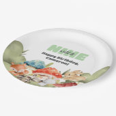 Cute Woodland Animals 9th Birthday Party ペーパープレート (アングル)