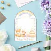 Cute Woodland Animals Birthday Acrylic Invitation アクリル招待状 (インサイチュ (ウェディング))