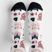 Cute Woodland Animals Forest Friends Nursery ソックス (上部)