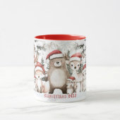 Cute Woodland Animals Winter Wonderland Christmas  マグカップ (中央)