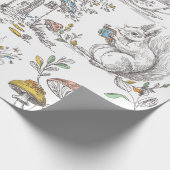  Cute Woodland Baby Shower ラッピングペーパー (角)