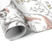  Cute Woodland Baby Shower ラッピングペーパー (ロールコーナー)