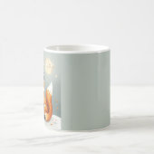 Cute Woodland Brown Fox Happy Birthday コーヒーマグカップ (中央)