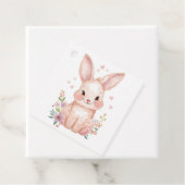 Cute Woodland Bunny Baby Shower Pink Bunny Pastel フェイバータグ (インサイチュ)