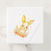 Cute Woodland Bunny Baby Shower Yellow Pastels フェイバータグ (インサイチュ)