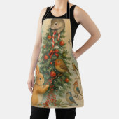 Cute woodland bunny christmas cozy festive holiday エプロン (インサイチュ)