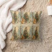Cute woodland bunny christmas cozy festive home  クッション (ブランケット)