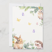 Cute Woodland Forest Animals 招待状 (裏面)