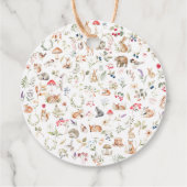 Cute Woodland Forest Animals Baby Shower フェイバータグ (裏面)