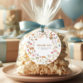 Cute Woodland Forest Animals Baby Shower フェイバータグ