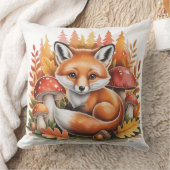 Cute woodland fox cottagecore  クッション (ブランケット)