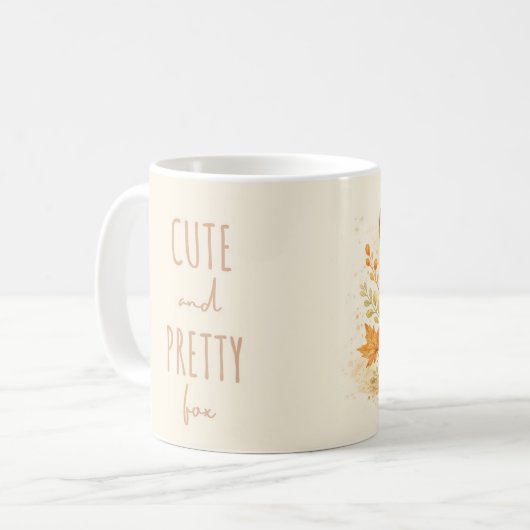 Cute Woodland Fox Mug コーヒーマグカップ (正面左)