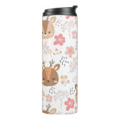Cute Woodland Hedgehog and Flowers タンブラー (回転左)