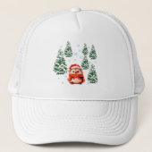 Cute Woodland Hedgehog Christmas Trucker Hat | Fes キャップ (正面)