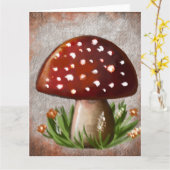 Cute Woodland Mushroom Tissue Paper カード (黄色い花)