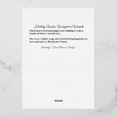 Cute Woodland Storybook Sledding Mice Christmas 箔シーズンカード (裏面)