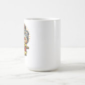 Cute Workout Dog T-Shirt for Fitness & Pizza Lover コーヒーマグカップ (中央)