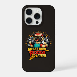 Cute Workout Dog T-Shirt for Fitness & Pizza Lover iPhone 15 Proケース