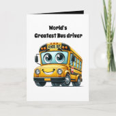 Cute World's greatest bus driver add message  カード (正面)