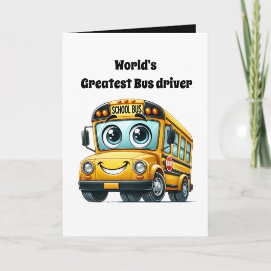Cute World's greatest bus driver add message  カード (正面)