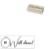 Cute Worm Snake Smiling Face Symbol Well done! ラバースタンプ (押印)